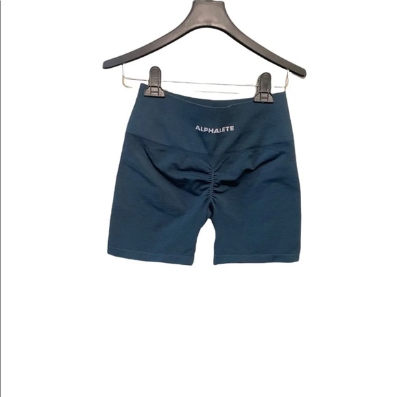 Alphalete Teal Amplify Shorts - Picture 5 of 6